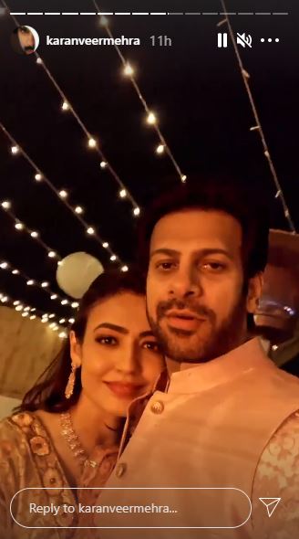 Karan Veer Mehra Fiancee Nidhi Seth Pictures Sangeet Haldi Mehendi Ceremony