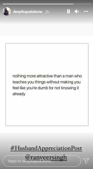 ranveer deepika appreciation husband post 