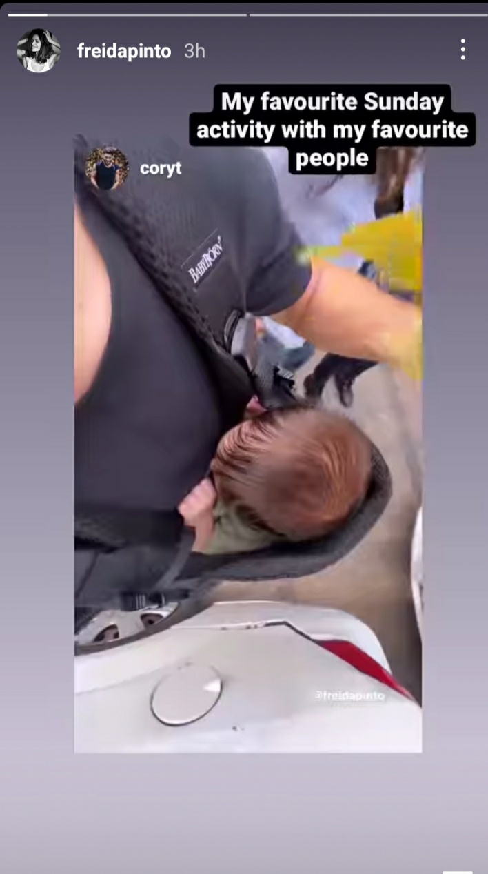 Freida outing with son