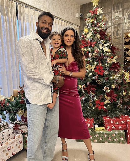 Natasa Hardik Christmas Party