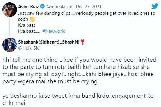 Asim Riaz Tweet on Shehnaaz Gill viral dance videos Sidharth Shukla