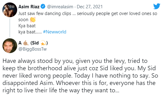 Asim Riaz Tweet on Shehnaaz Gill viral dance videos Sidharth Shukla