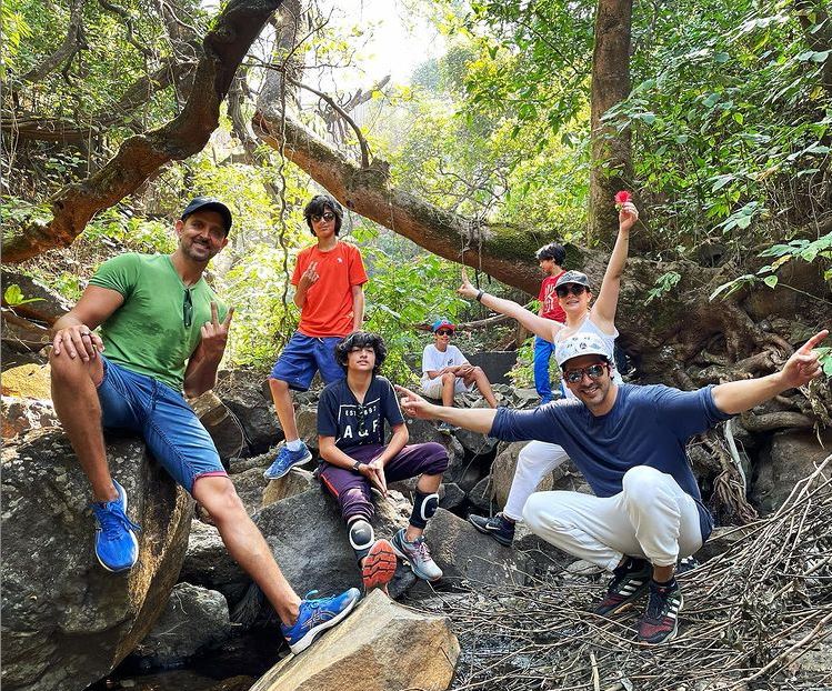 Hrithik Roshan with his kids