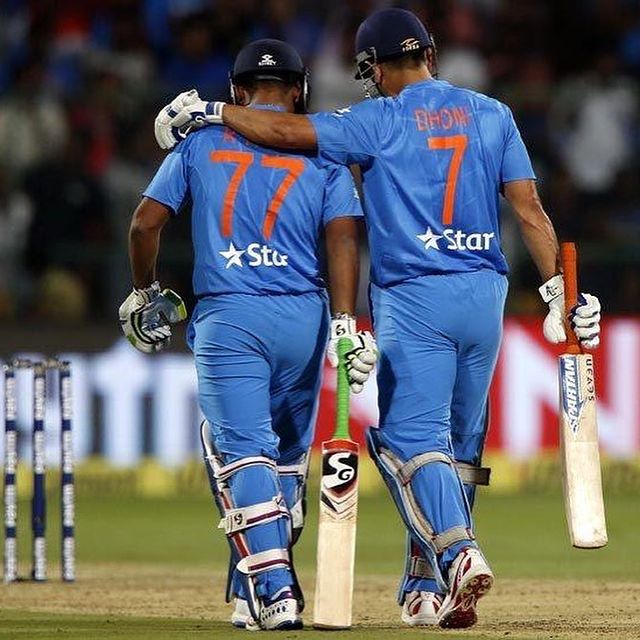 Mahendra Singh Dhoni and Rishabh Pant