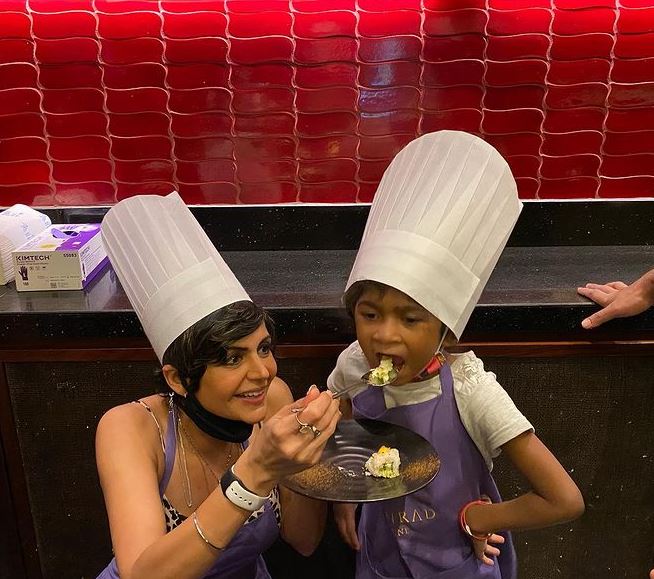 Mandira Bedi with her kids