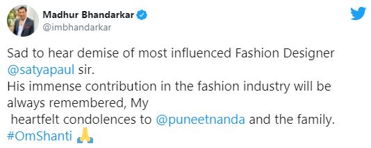 Fashion Designer Satya Dies Passes Masaba Gupta Puneet Nanda Tributes