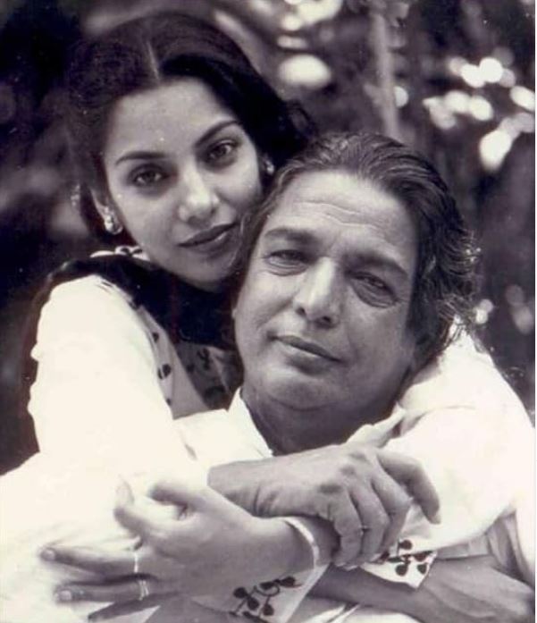 Shabana Azmi with her father