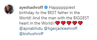 Jackie Shroff Birthday Wife Ayesha Shroff Tiger Krishna Disha Patani Wish