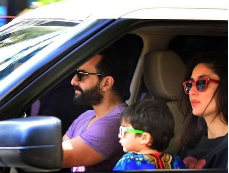 Saif with Kareena and Taimur