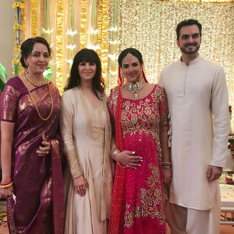 Hema Malini, Esha Deol Takhtani and Bharat Takhtani