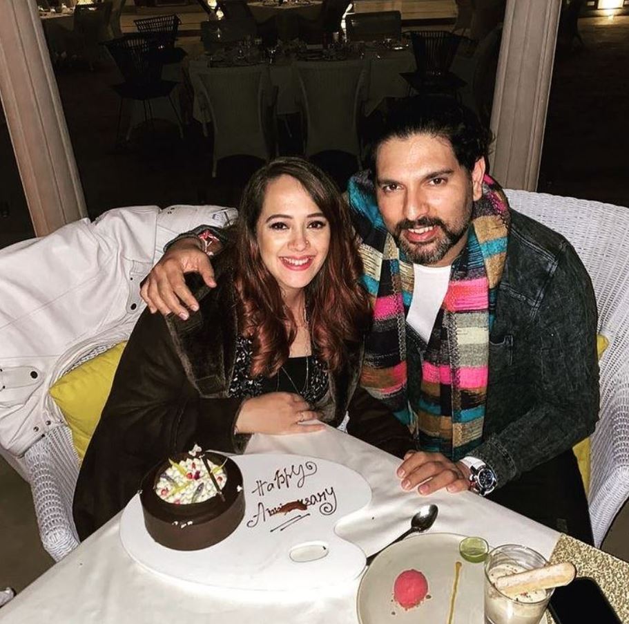 Yuvraj Singh and Hazel Keech