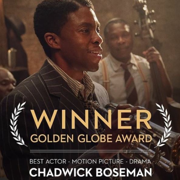 Golden Globes 2021 Chadwick Boseman Wins Best Actor Award Wife Speech Video