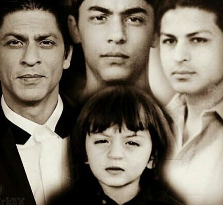 Meer Taj Mohammed Khan, Shah Rukh Khan, Aryan Khan and AbRam Khan