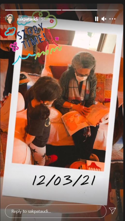 Inaaya Naumi Kemmu with Sharmila Tagore