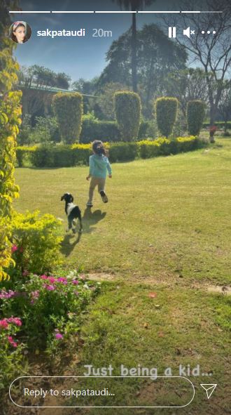Soha Ali Khan gifted her daughter, Inaaya Naumi Kemmu a cute goat, and it's not a puppy. Take a look at the beautiful pictures of Inaaya playing and running with her new friend. 