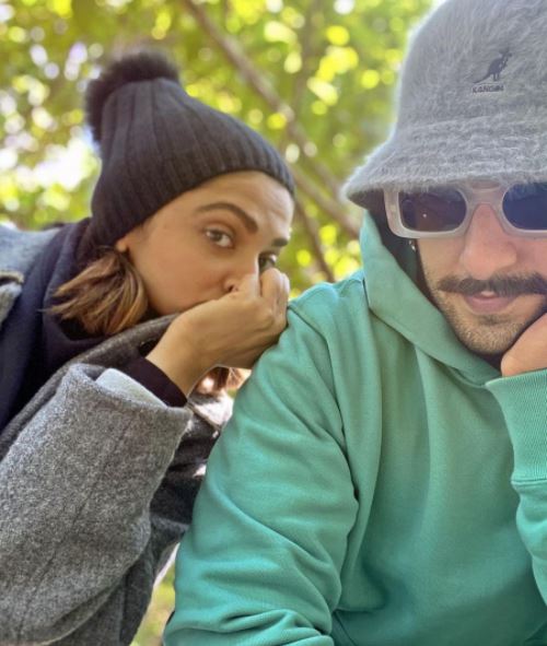 Bollywood actor, Ranveer Singh shared an adorable peek-a-boo selfie with his gorgeous wife and actress, Deepika Padukone after such a long time, and his fisherman hat steals the show, once again.