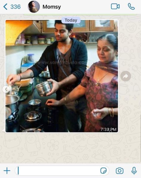 Virat Kohli Mother Saroj Kohli In Kitchen
