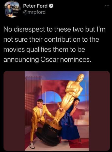 Peter Ford Priyanka Chopra Nick Jonas Oscars 2021
