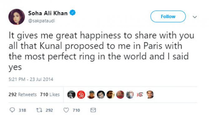 Soha Ali Khan tweet