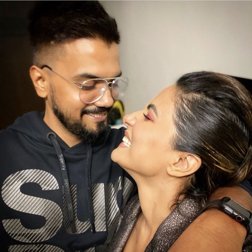 Rocky Jaiswal And Hina Khan 