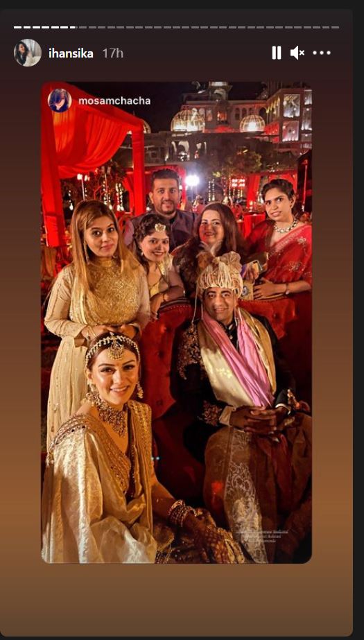 Hansika Motwani at her brother's wedding 