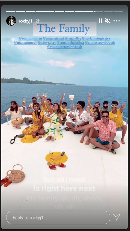 Hina Khan Rocky Jaiswal Maldives vacation 