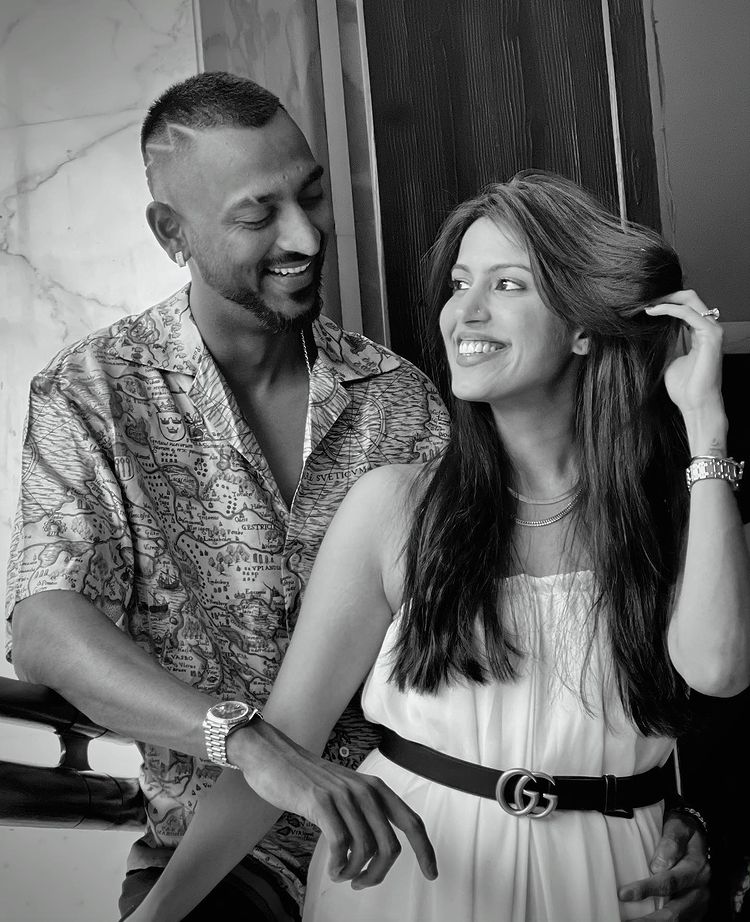 Krunal Pandya and Pankhuri Sharma Pandya