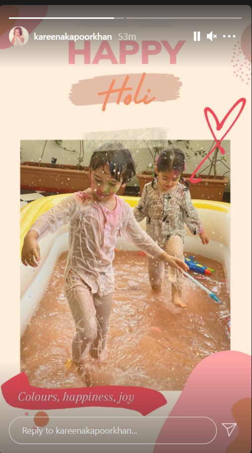 Taimur Ali Khan and Inaaya Naumi Kemmu Holi celebrations