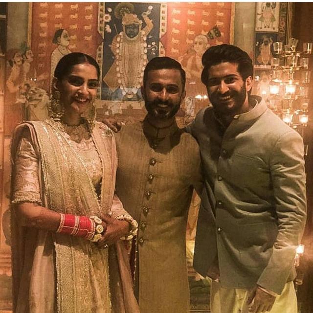 Sonam Kapoor Ahuja, Anand Ahuja and Harsh Varrdhan Kapoor