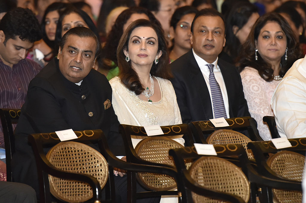 Mukesh Ambani, Tina Ambani, Anil Ambani and Tina Ambani