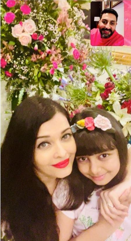 Abhishek Bachchan, Aishwarya Rai Bachchan and Aaradhya Bachchan