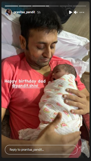 Pranitaa Pandit Husband and daughter