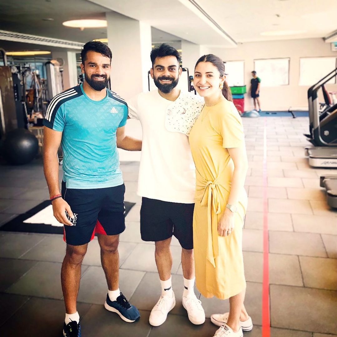 Virat Kohli, Anushka Sharma and Sanjay Pahal