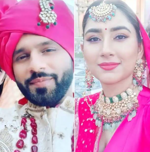 Rahul Vaidya girlfriend Disha Parmar groom and bride