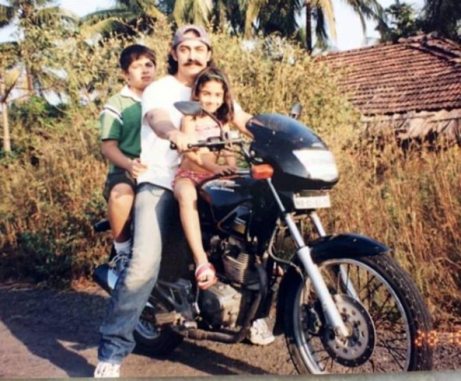 Aamir Khan with his kids
