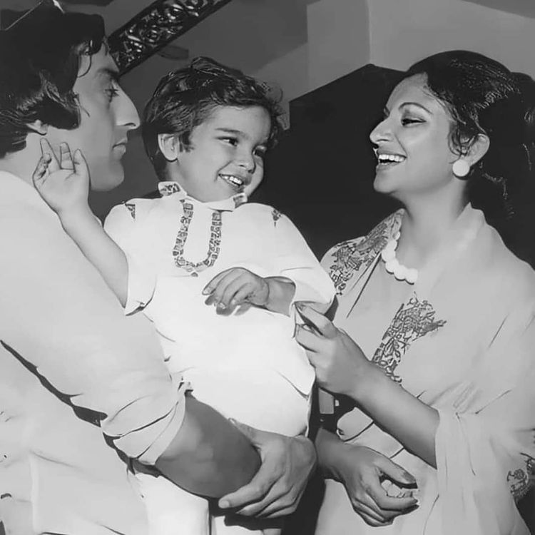Mansoor Ali Khan Pataudi, Sharmila Tagore and Saif Ali Khan
