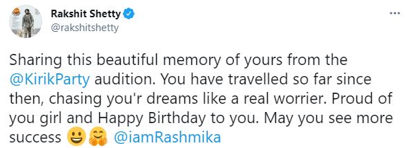 Rashmika Mandanna Ex Fiance Rakshit Shetty Birthday Wish Video