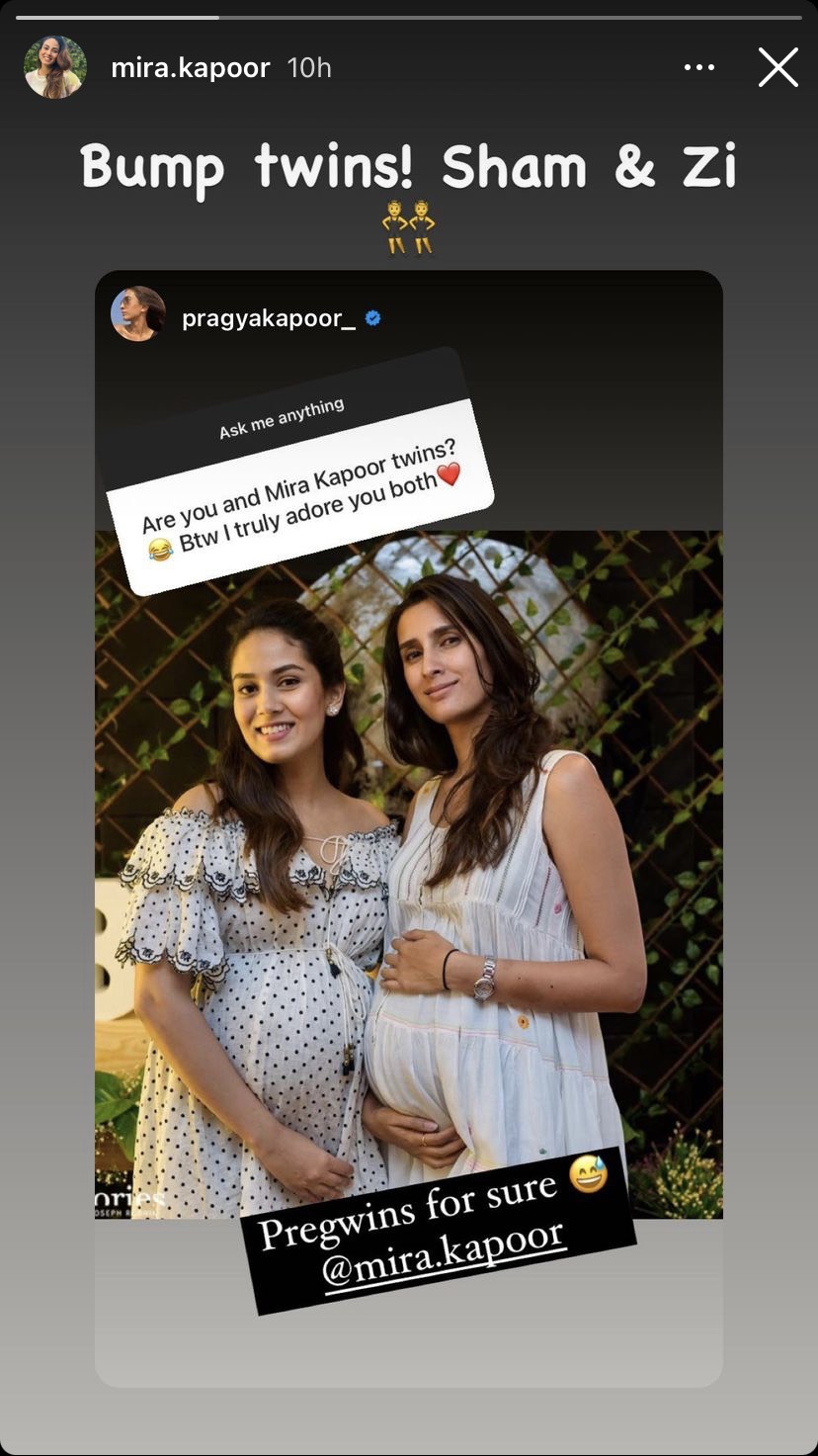Mira Rajput Kapoor Picture With Bump Twin