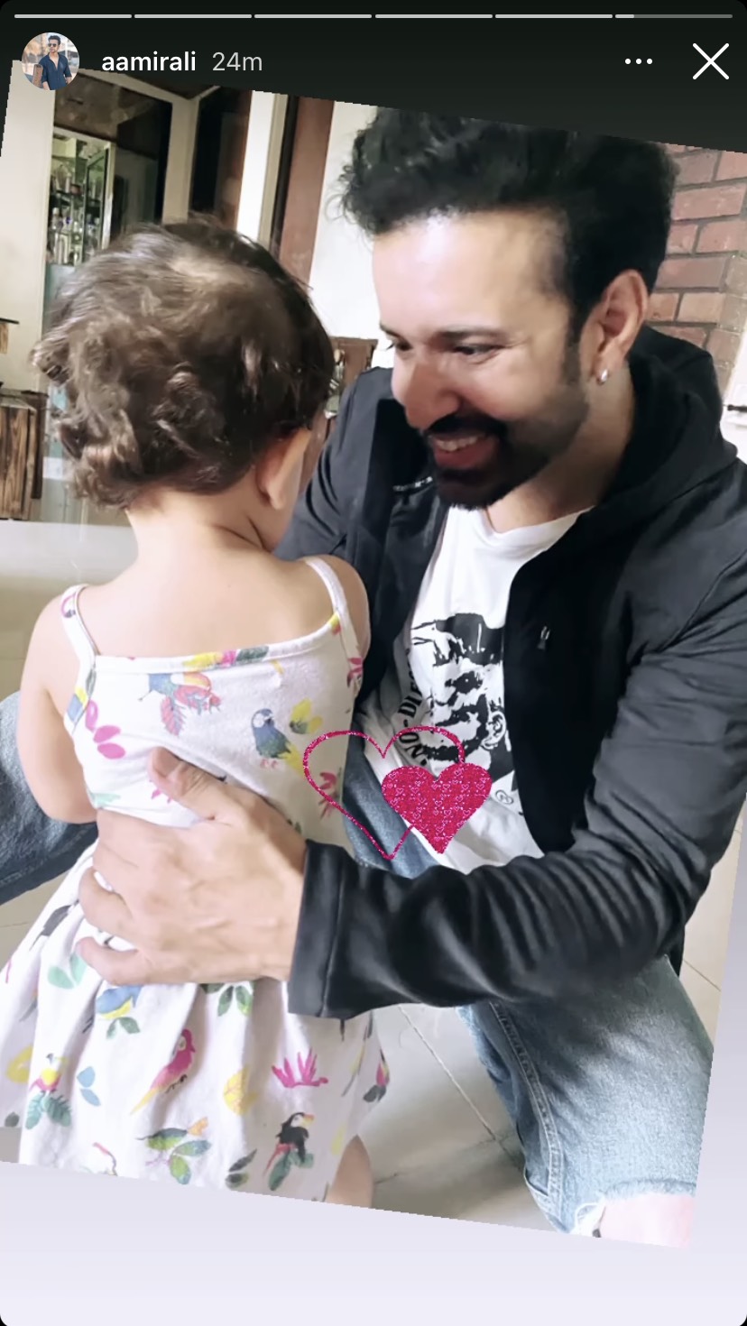 Aamir Ali With Daughter Ayra Ali