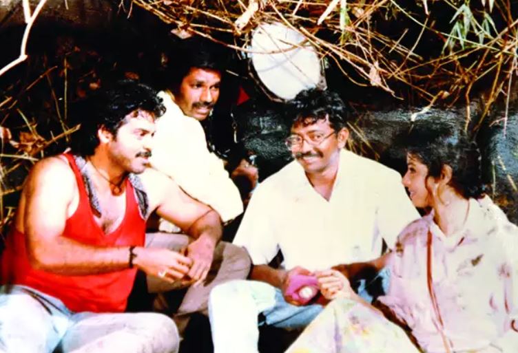 Director Ram Gopal Varma with Sridevi film Kshana Kshanam 