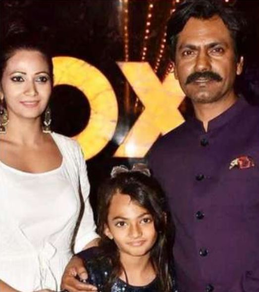 Nawazuddin Siddiqui with wife Aaliya Siddiqui and daughter Shora Siddiqui