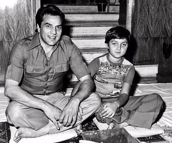Bobby Deol with Dharmendra
