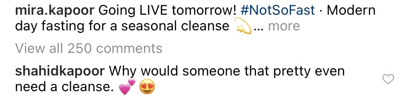 Shahid Kapoor Reacts On Mira Kapoor Fasting