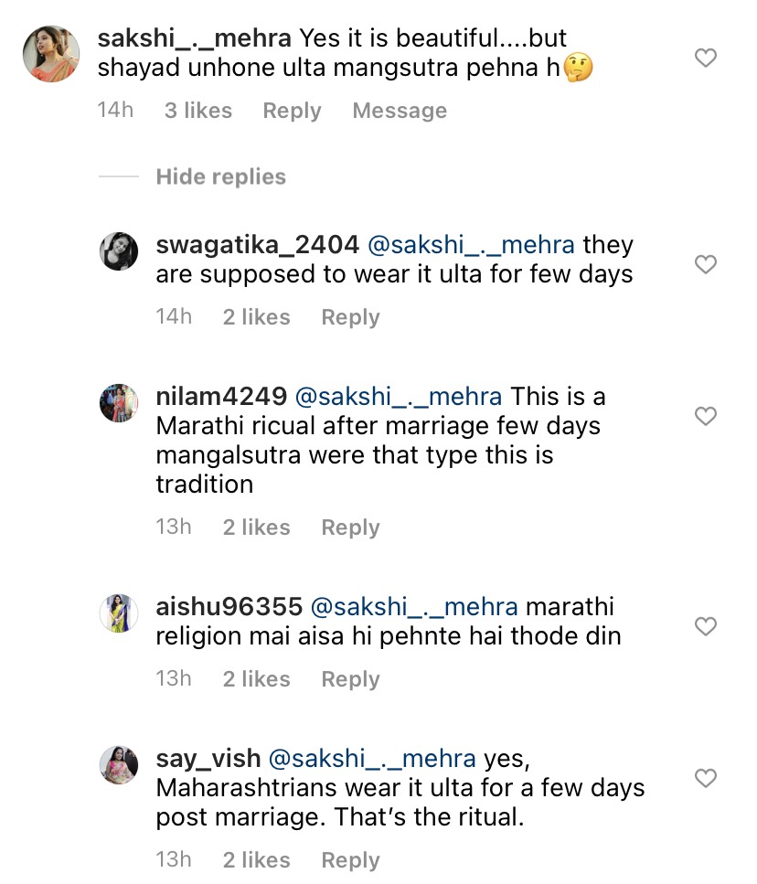 Why Bride Wear Mangalsutra inside out