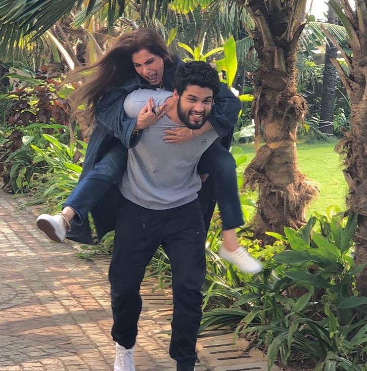 Dimple Kapadia and Karan Kapadia