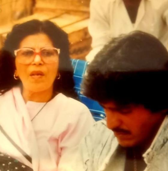Chunky Panday with mother Snehlata Panday
