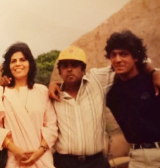 Chunky Panday with mother Snehlata Panday