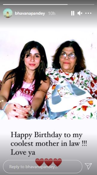 Bhavana Panday with Snehlata Panday