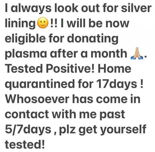 Rubina Dilaik COVID-19