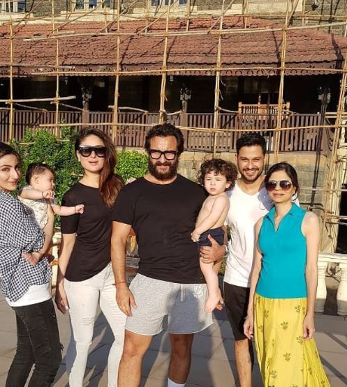 Saba Ali Khan Family Picture Soha Saif Taimur Inaaya Kareena Kunal Vacation